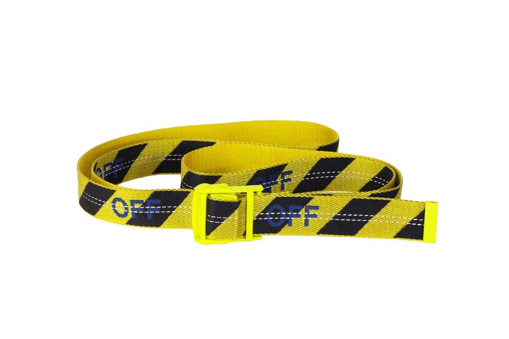 Off-White Virgil Abloh Industrial Belt Yellow Blue Orange White Black Rubber Translucent Pre Order
