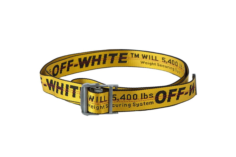 Off-White Virgil Abloh Industrial Belt Yellow Blue Orange White Black Rubber Translucent Pre Order
