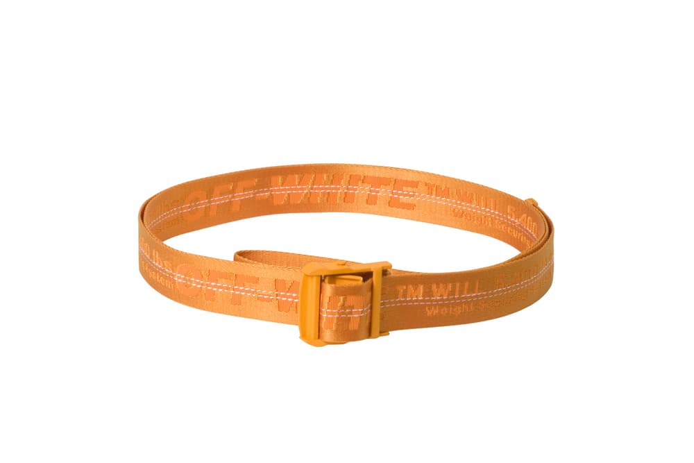 Off-White Virgil Abloh Industrial Belt Yellow Blue Orange White Black Rubber Translucent Pre Order