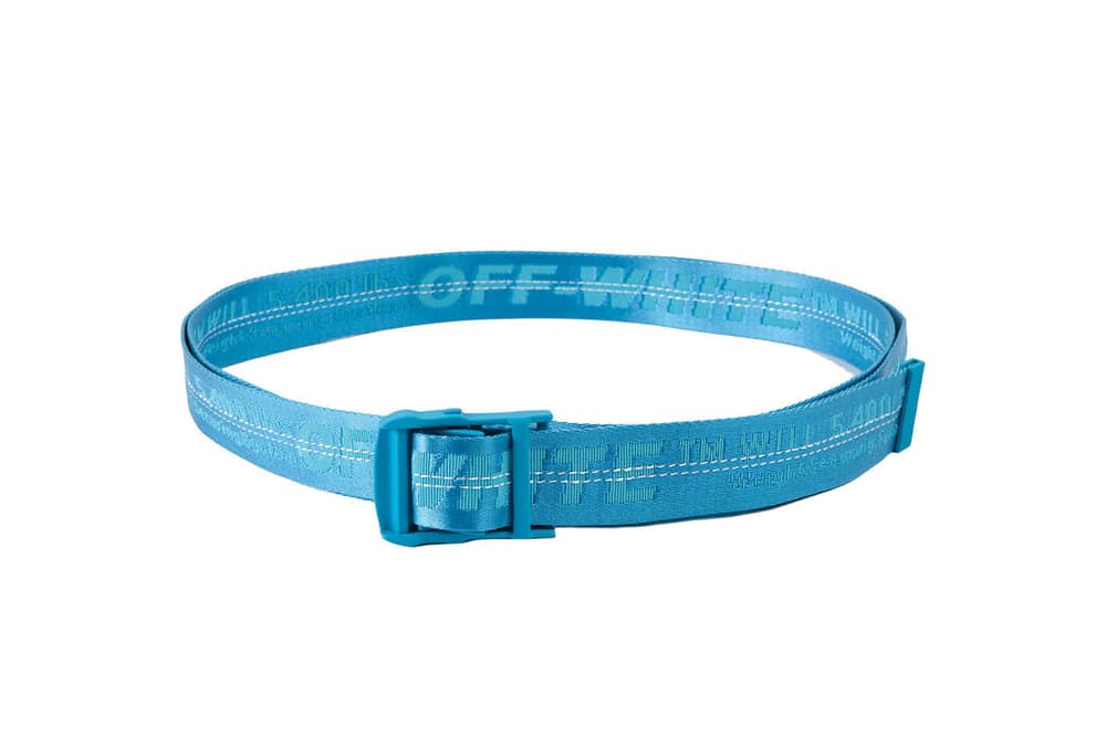 Off-White Virgil Abloh Industrial Belt Yellow Blue Orange White Black Rubber Translucent Pre Order