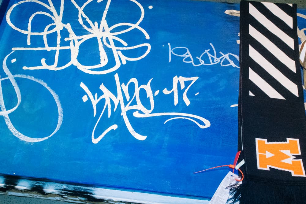 Off-White KM20 Temple Graffiti Makeover Art Fashion Russia A.D.E.D. ADED Tag Shop Retailer Exclusive Display Shop Unique