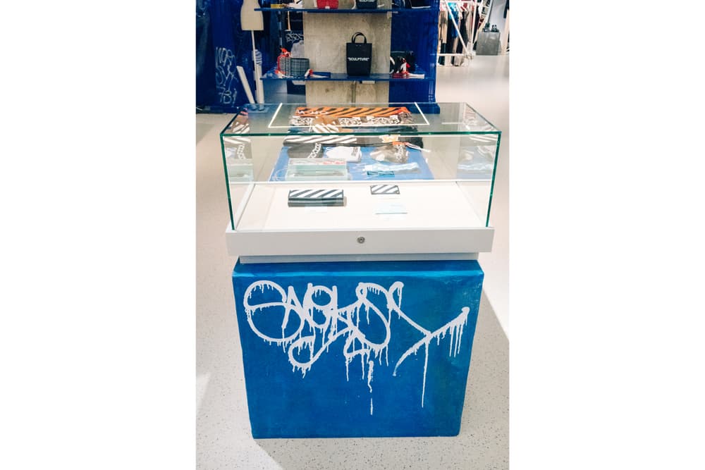 Off-White KM20 Temple Graffiti Makeover Art Fashion Russia A.D.E.D. ADED Tag Shop Retailer Exclusive Display Shop Unique