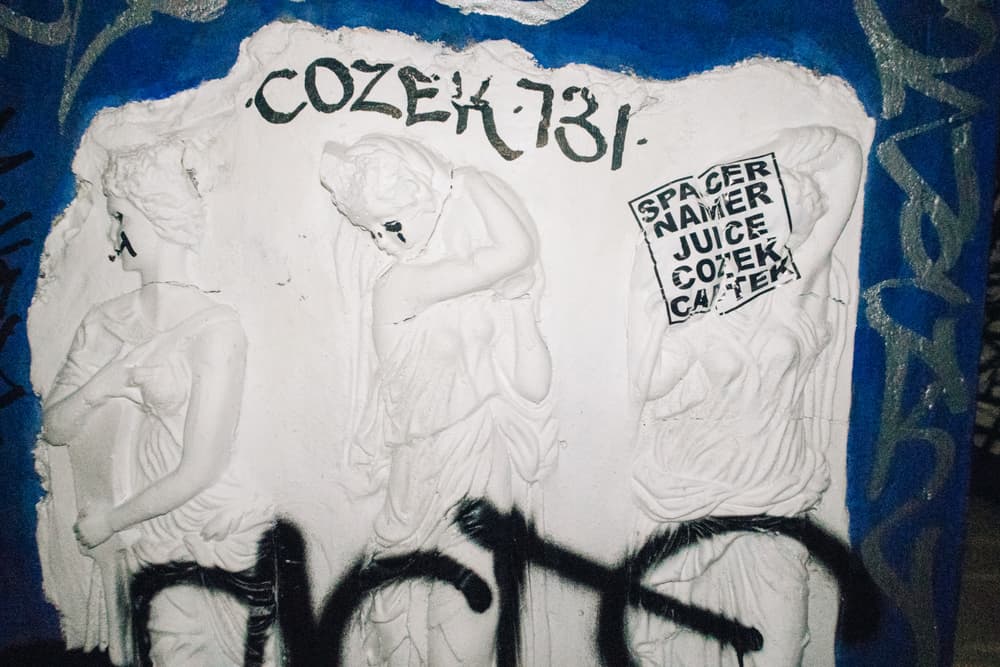 Off-White KM20 Temple Graffiti Makeover Art Fashion Russia A.D.E.D. ADED Tag Shop Retailer Exclusive Display Shop Unique