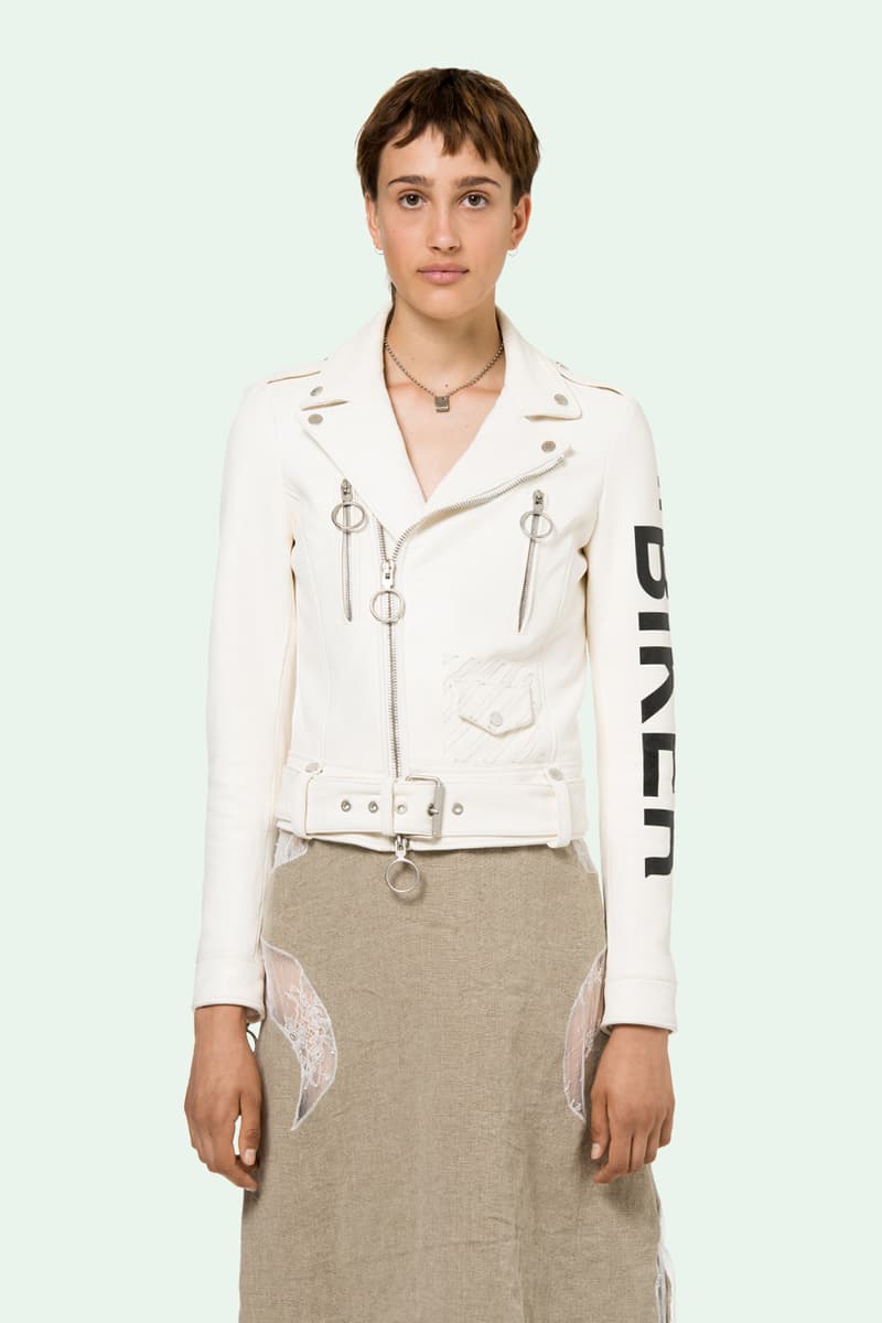 off white virgil abloh leather biker jackets black white