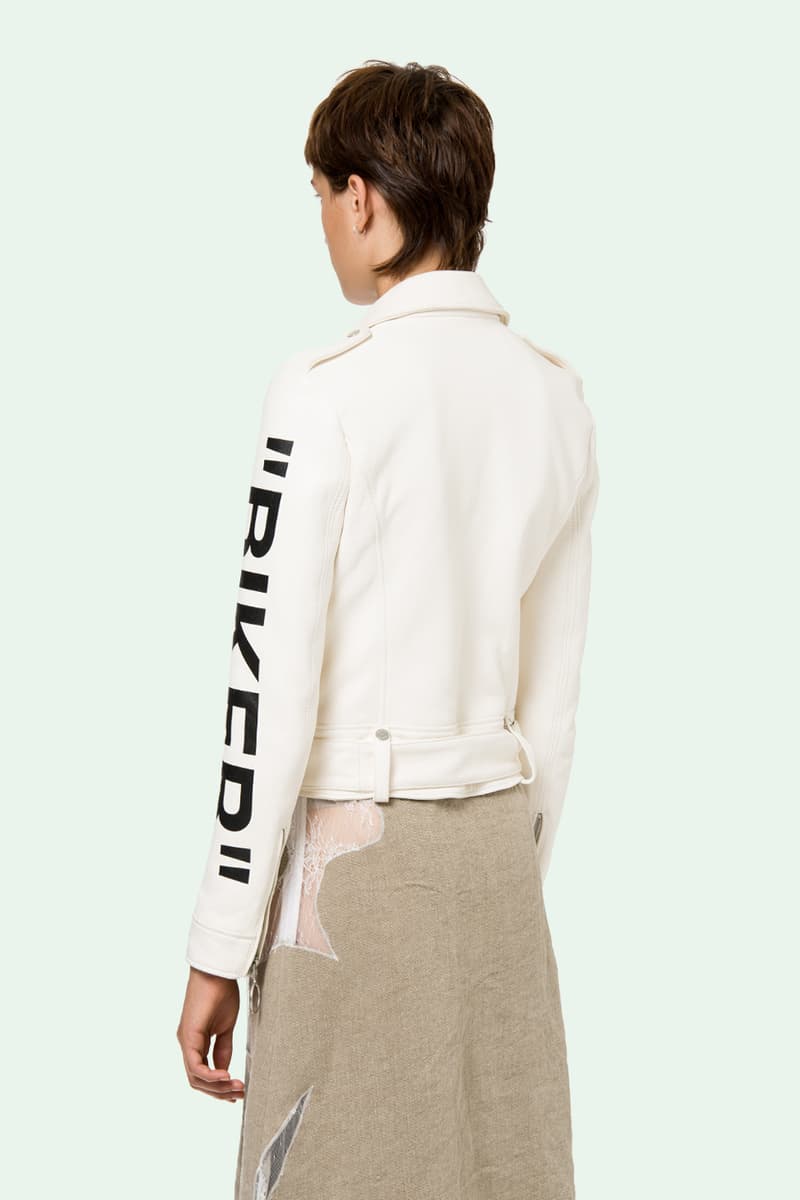 off white virgil abloh leather biker jackets black white