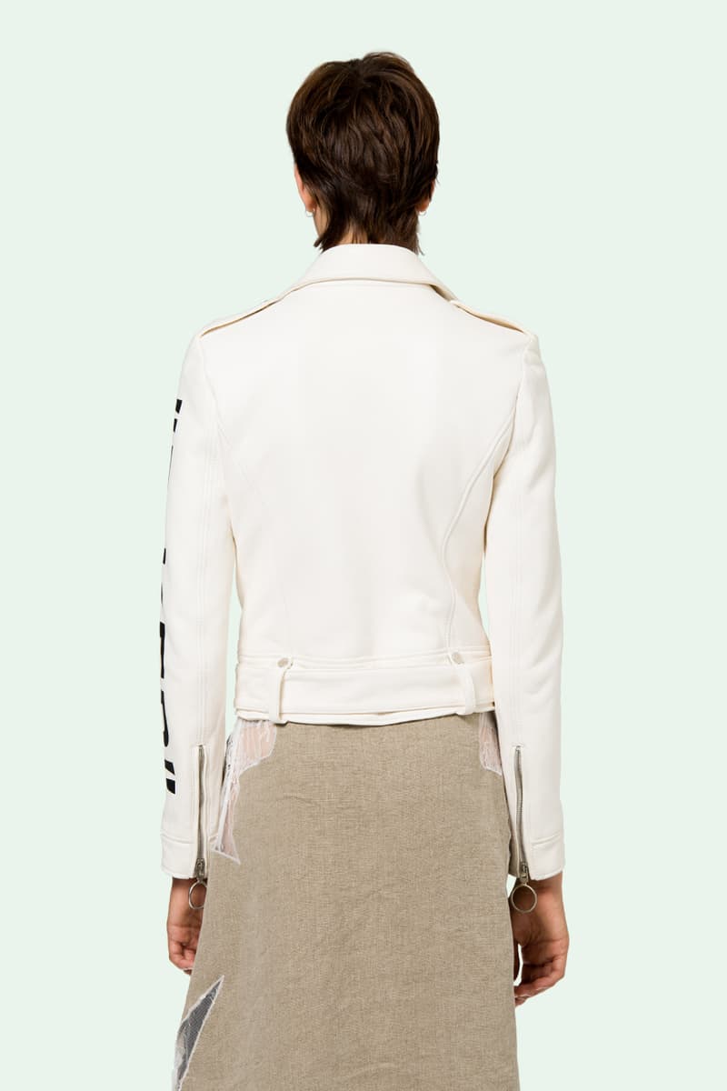 off white virgil abloh leather biker jackets black white