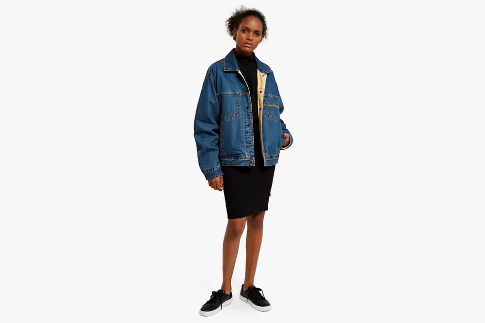 Opening Ceremony Reversible Denim Corduroy Jacket Indigo Black