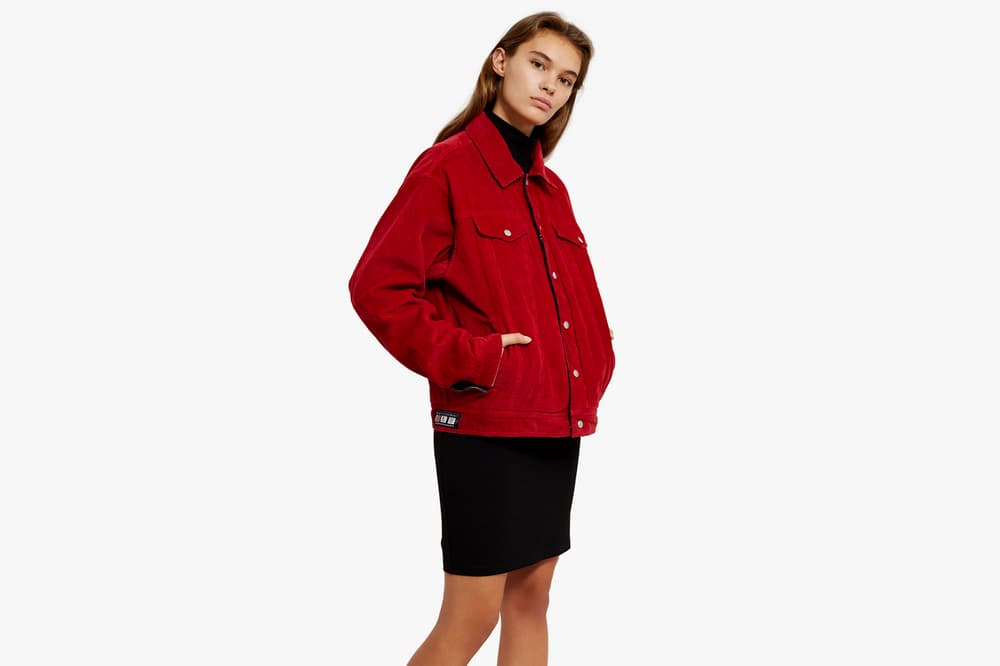 Opening Ceremony Reversible Denim Corduroy Jacket Indigo Black