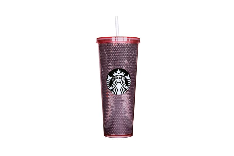 Starbucks Tumbler Cup Pink Rose Gold Glitter Sequin