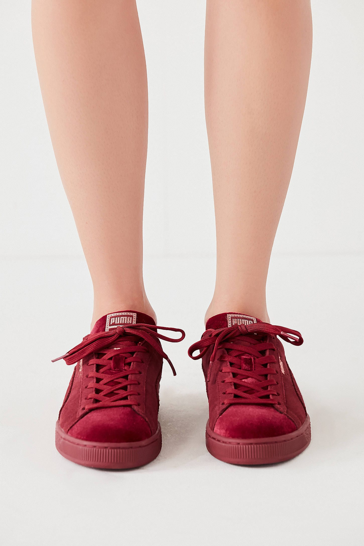 puma suede classic burgundy sneakers