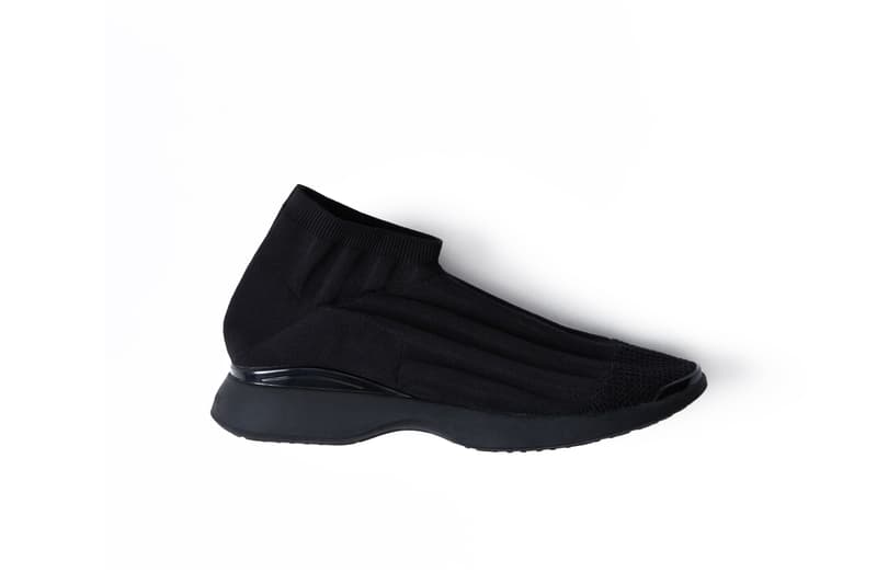 Acne Studios Batilda Sock Sneakers Black White Gold Silhouette Balenciaga Runners Futuristic Simple Minimal Shoe