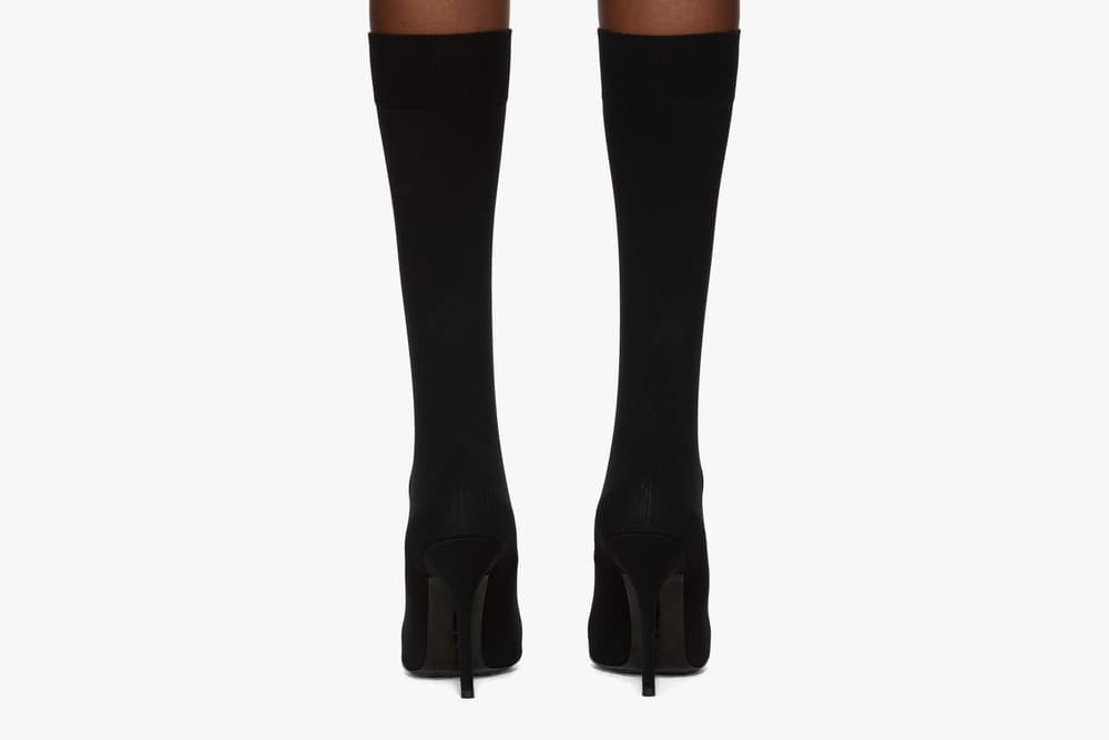 Balenciaga BB Sock Boot Black Heels Demna Gvasalia SSENSE Minimal Edgy