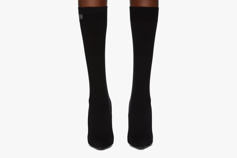 Balenciaga BB Sock Boot Black Heels Demna Gvasalia SSENSE Minimal Edgy