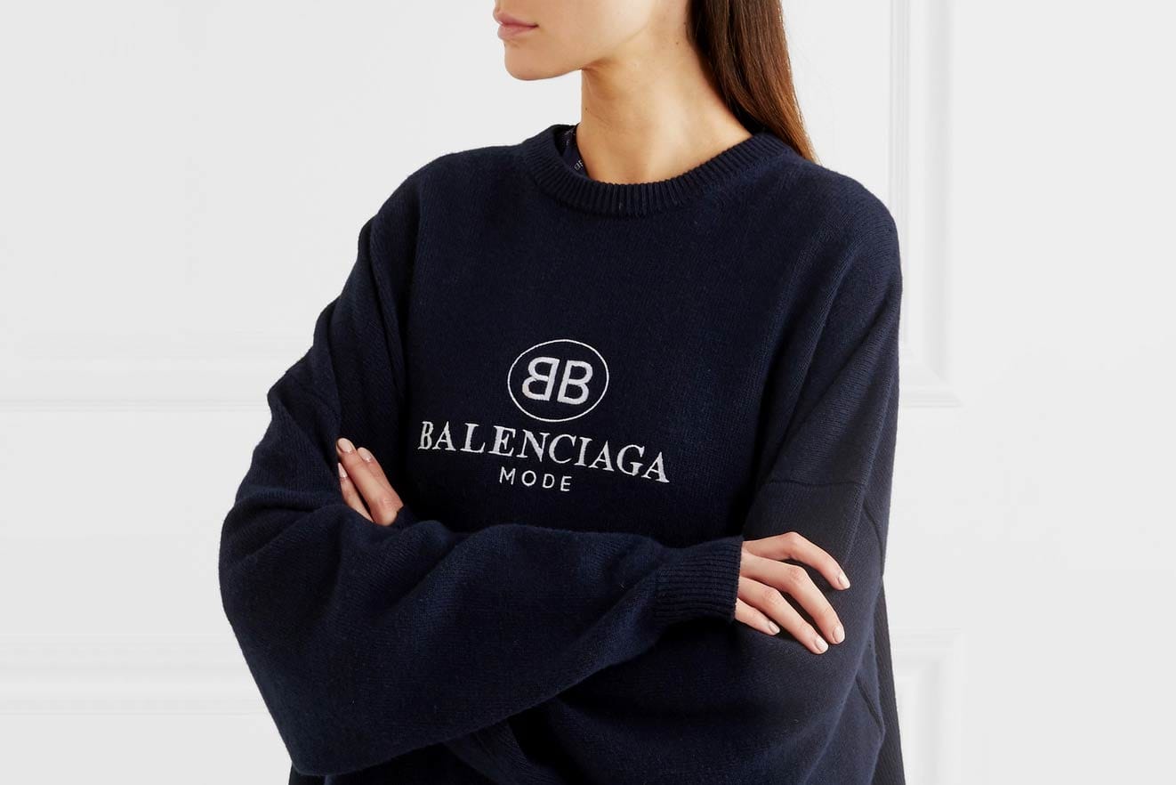 balenciaga embroidered sweater