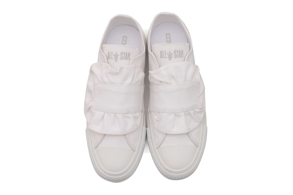 Converse All Star Low Ruffle Black White Canvas Classic Silhouette Sneaker Shoe