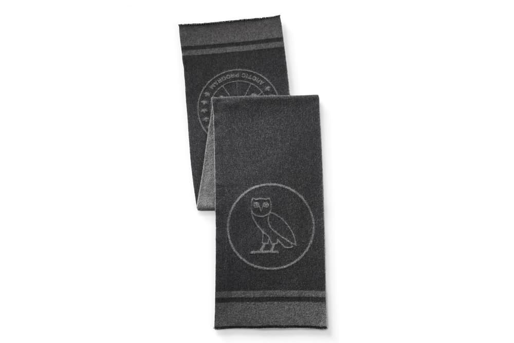 Drake OVO Canada Goose Collaboration Octobers Very Own Chilliwack Bomber Jacket Aviator Hat Beanie Scarf Owl Millennial Pink Silver Grey