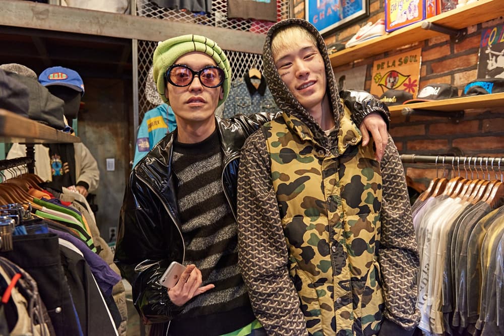 okasian japanese streetwear seoul korea dumdum vintage store pop up bape undercover comme des garcons