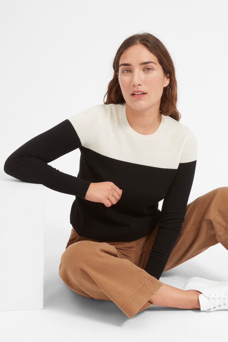Everlane Cozy Cashmere Sweaters Sweatshirt Jacket Blouse Knit Pink Red Blue Black Beige Tan Red Ethical Affordable Winter Wear