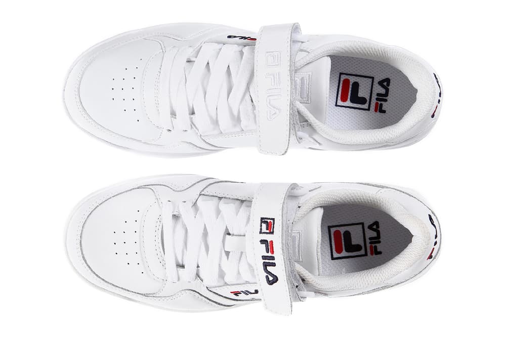 Fila korea fx belt wrap sneakers white pink velcro strap