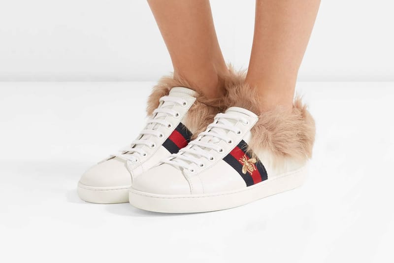Gucci Adds Shearling to the Ace Leather 