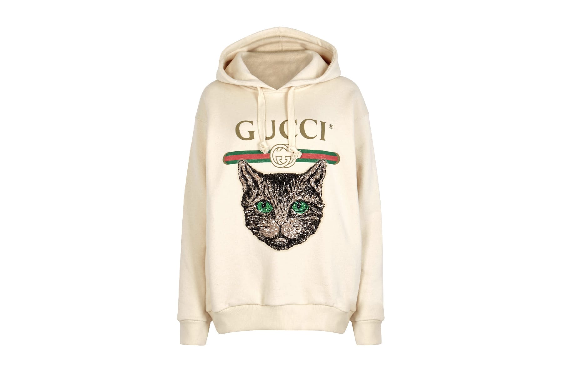 gucci sequin cat hoodie
