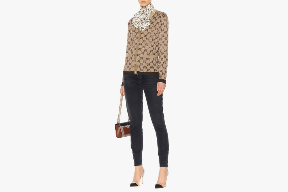 Gucci GG Jacquard Wool Cardigan