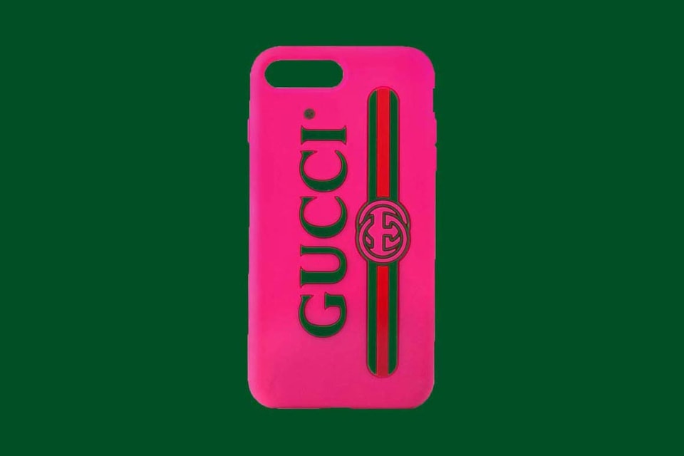 Gucci's Logo iPhone 7/8 Plus Phone Case in Pink HYPEBAE