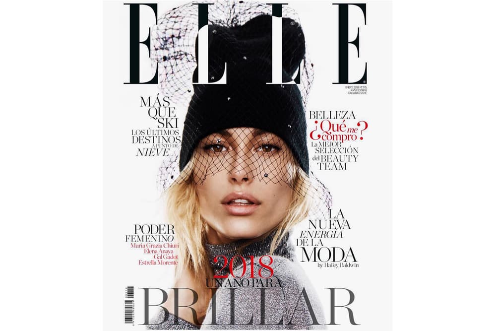 Hailey Baldwin ELLE Spain Cover Magazine January Issue Model Classy Nino Muñoz