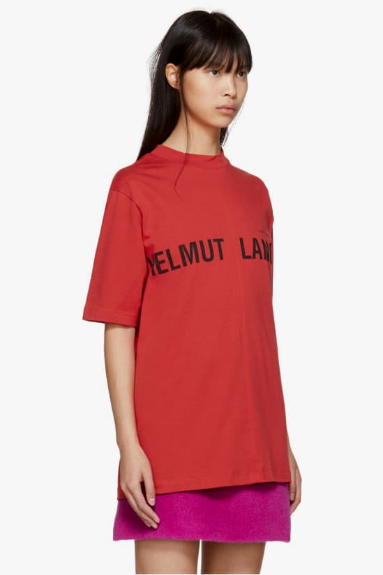 Helmut Lang Campaign T-hirt Hoodie Red