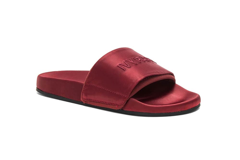 IVY PARK High Shine Slides Russet