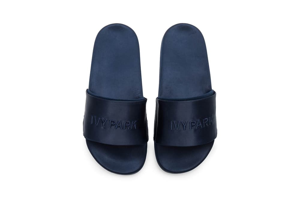 IVY PARK High Shine Slides Russet