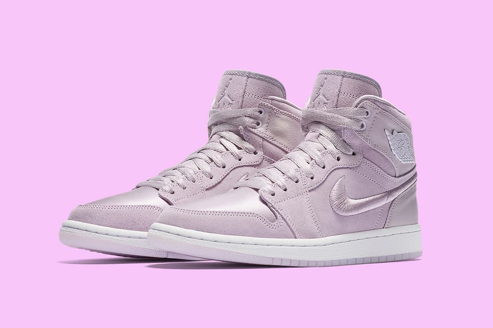 jordan brand air jordan 1 retro high pastel blue grape silt red sunset suede satin