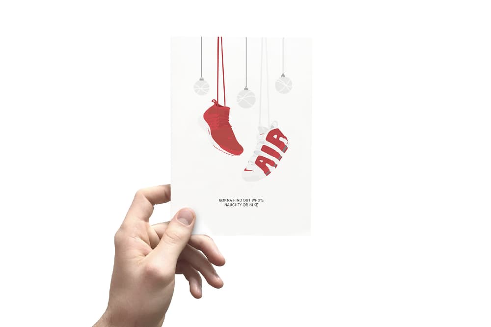 Kicksmas cards christmas holiday greetings card sneakers sneakerhead gift