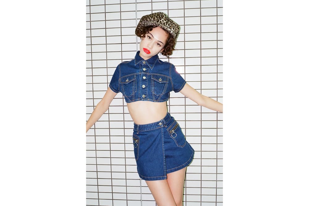 Kiko Mizuhara Retro Denim Collection Jeans Skirt Miu Tokyo Harajuku Office OK Lookbook Culottes Jacket