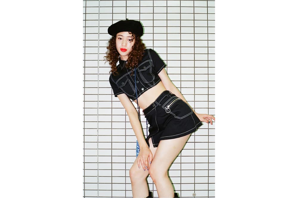 Kiko Mizuhara Retro Denim Collection Jeans Skirt Miu Tokyo Harajuku Office OK Lookbook Culottes Jacket