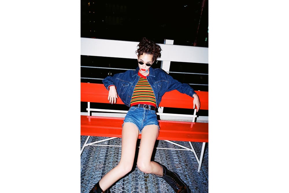Kiko Mizuhara Retro Denim Collection Jeans Skirt Miu Tokyo Harajuku Office OK Lookbook Culottes Jacket