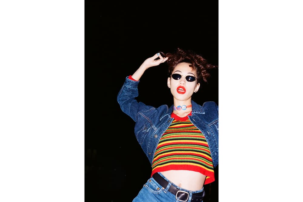 Kiko Mizuhara Retro Denim Collection Jeans Skirt Miu Tokyo Harajuku Office OK Lookbook Culottes Jacket