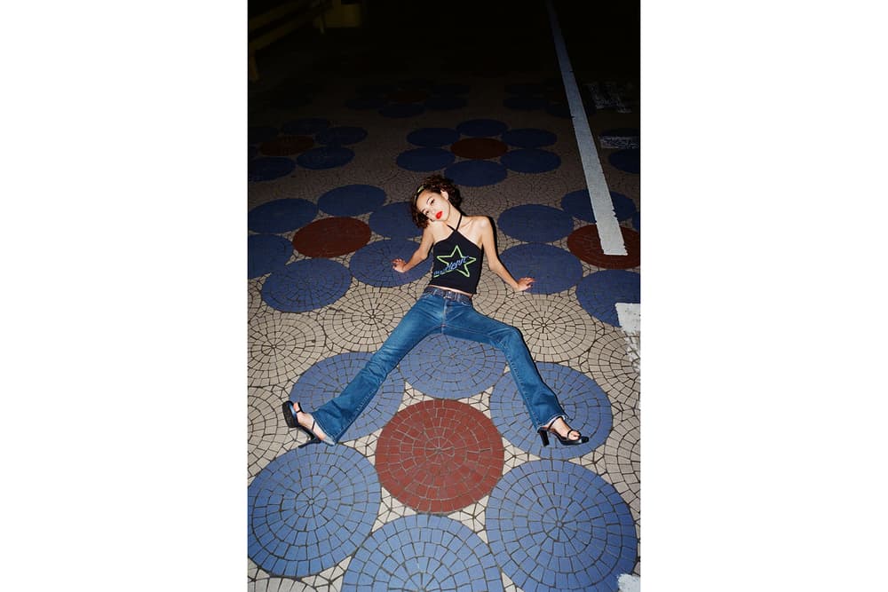 Kiko Mizuhara Retro Denim Collection Jeans Skirt Miu Tokyo Harajuku Office OK Lookbook Culottes Jacket