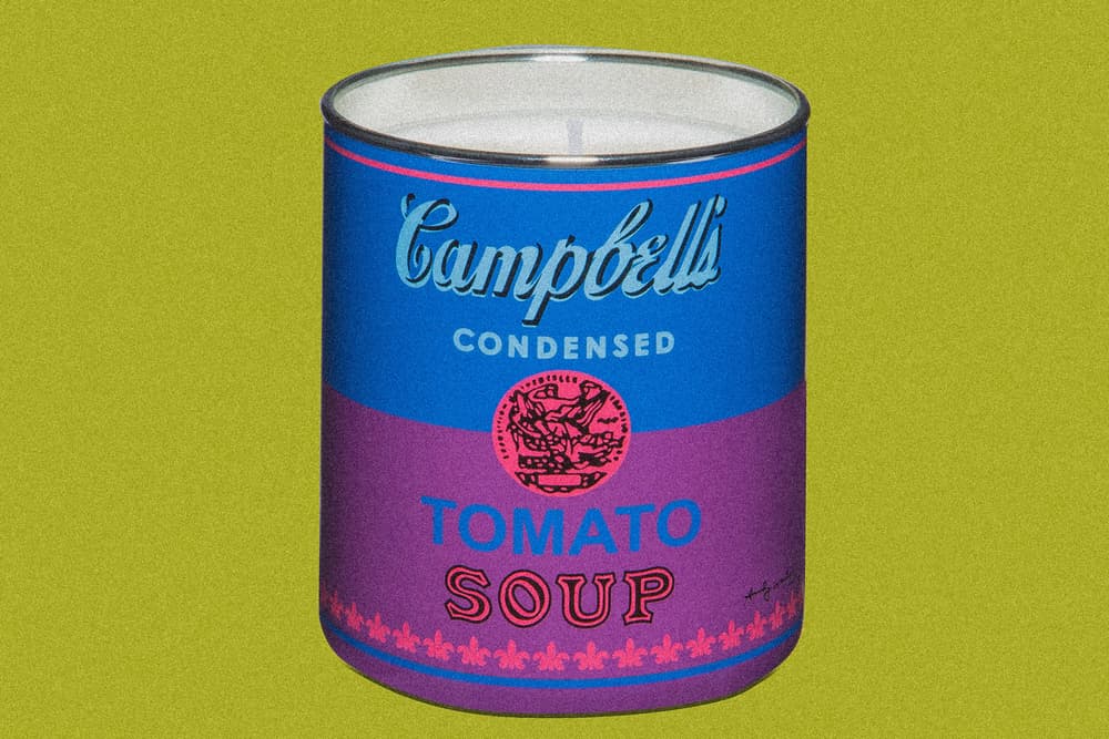ligne blanche brillo box campbells soup can andy warhol jean-michel basquiat keith haring candle