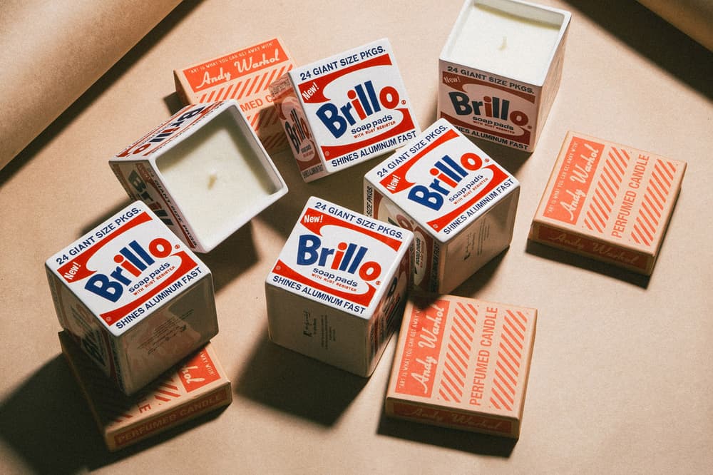 ligne blanche brillo box campbells soup can andy warhol jean-michel basquiat keith haring candle