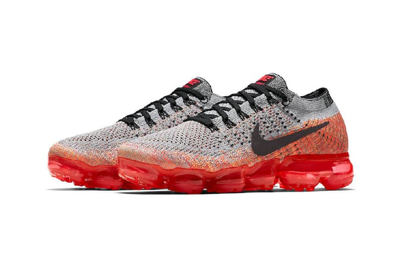 nike air vapormax wolf grey bright crimson red womens ladies girls sneakers