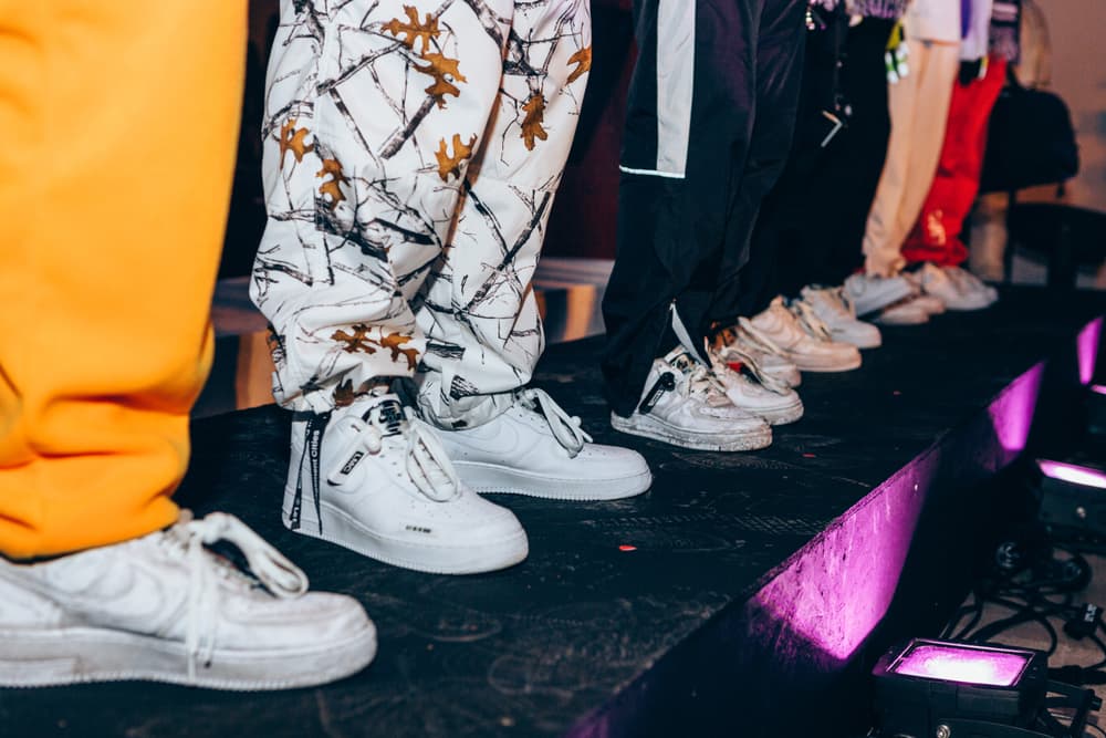 LMC Customized Nike Air Force 1 Battle Force Sneakers Shoes Silhouette White Streetwear Tags Design Limited Event Workshop