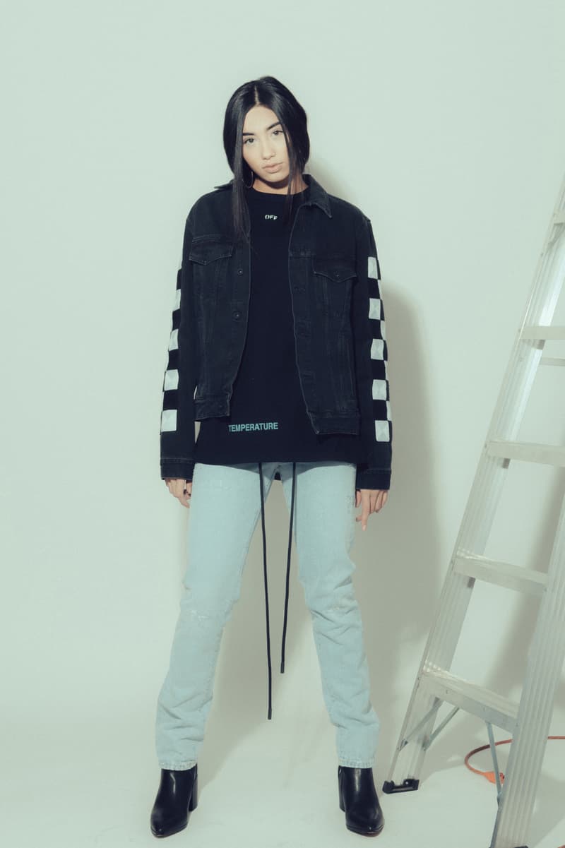 Off White virgil abloh temperature champion firetape fall winter 2017 collection where to buy