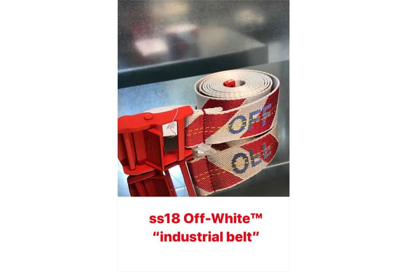 Off-White Spring/Summer 2018 Industrial Belt Red White