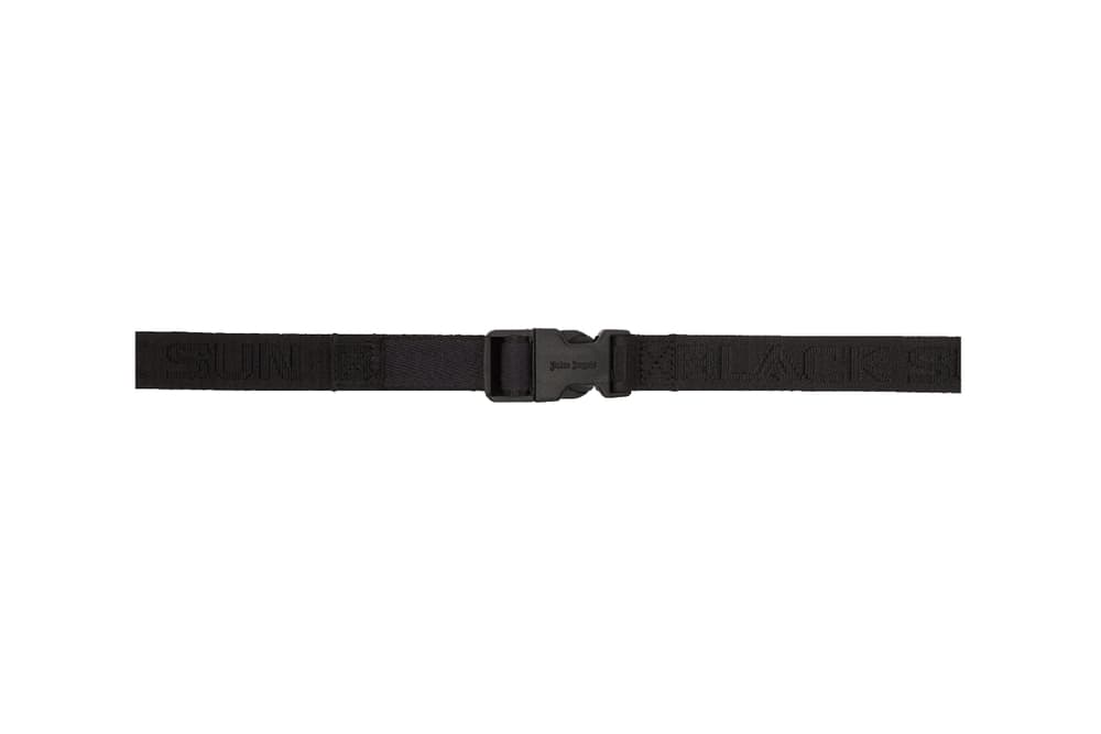 Palm Angels Black Sun buckle belt seatbelt pink ssense