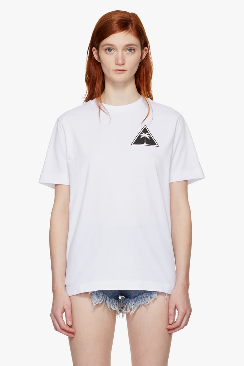 Palm Angels Staple Pieces SSENSE Hoodies Basic Off Shoulder Print Black White Denim Shorts