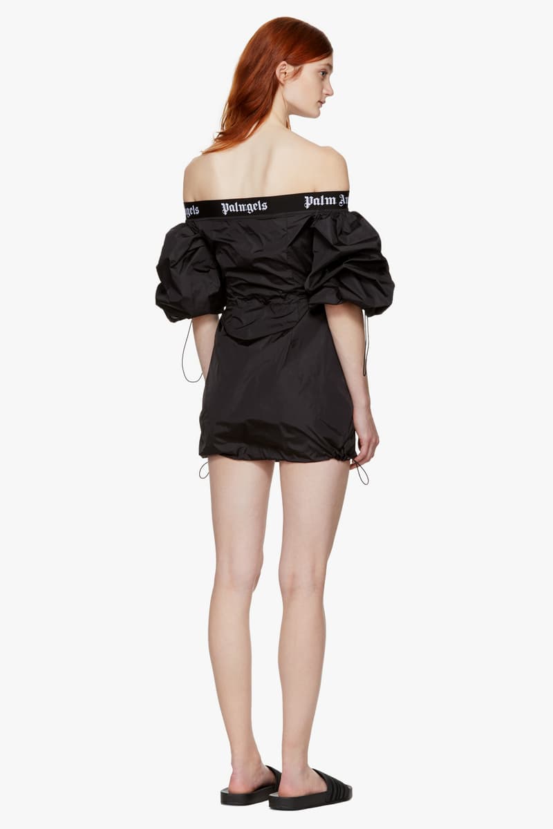 Palm Angels Staple Pieces SSENSE Hoodies Basic Off Shoulder Print Black White Denim Shorts
