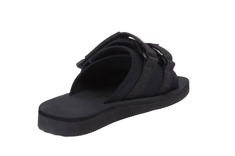 SUICOKE Palm Angels Collaboration Sandals Black Purple Strap Velcro Slides Shoes