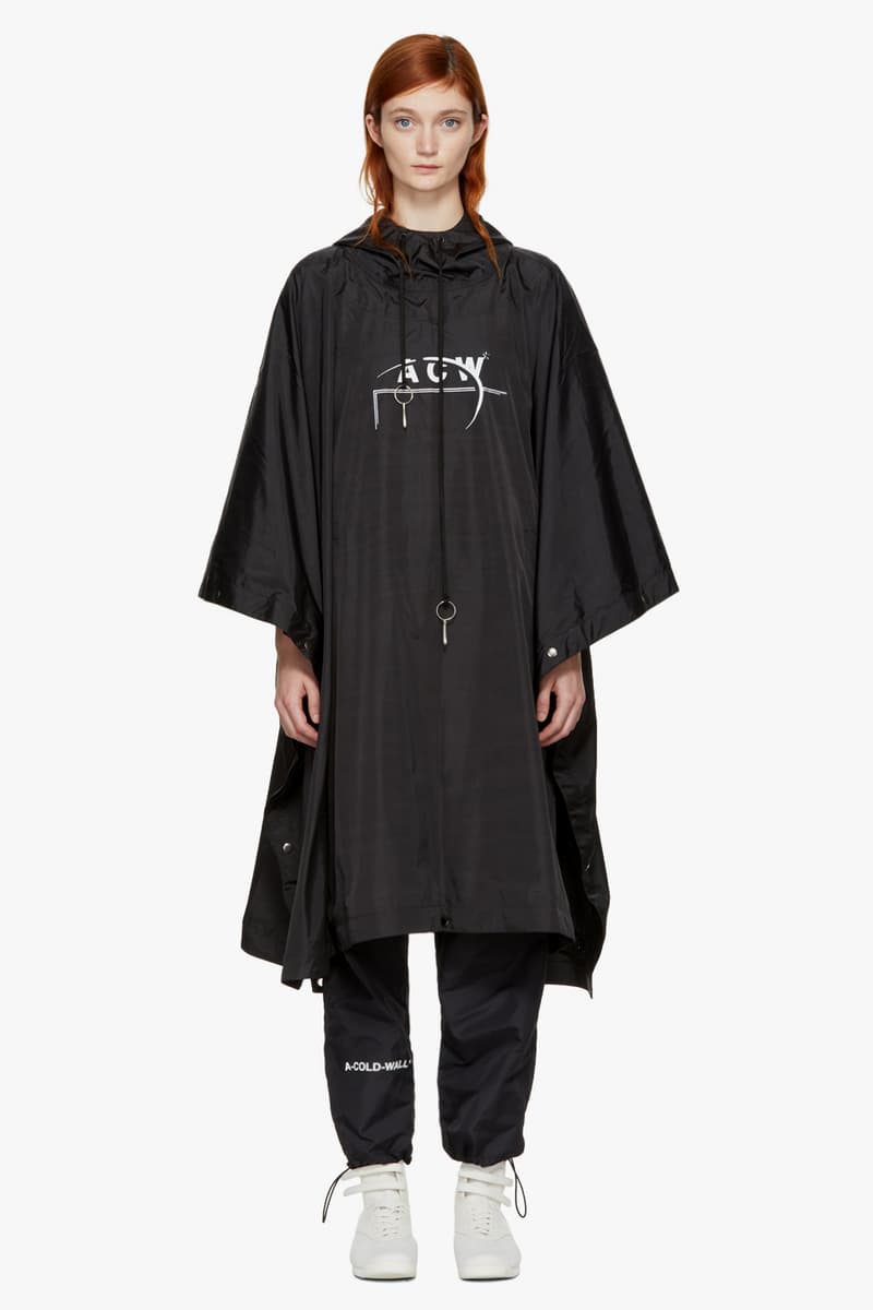 SSENSE Exclusive A-COLD-WALL* Collection Parka Raincoat Socks Hoodie Sweatshirt Hat Black Streetwear