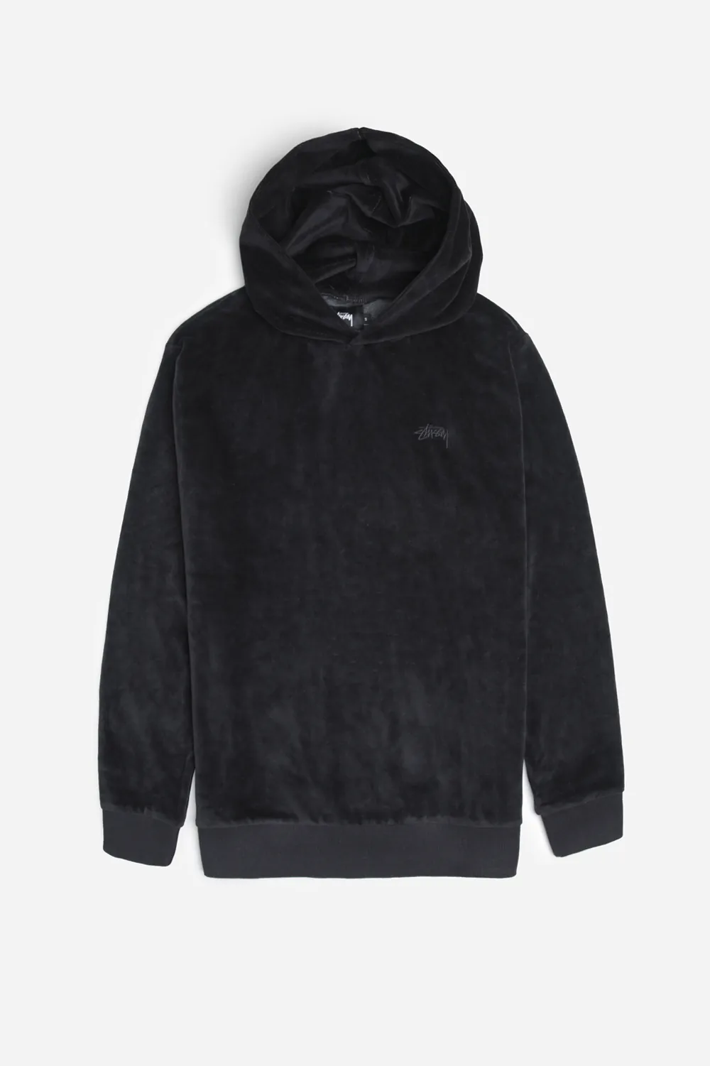 stussy velour hoodie